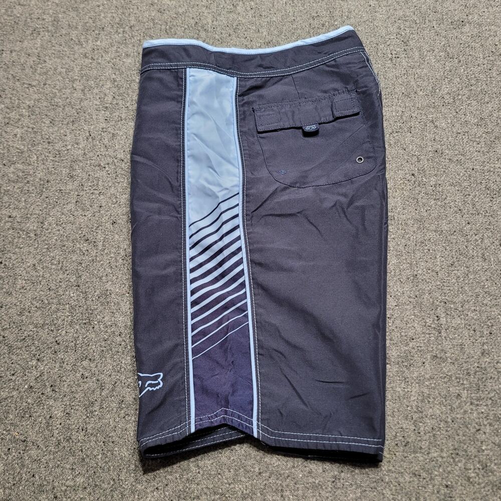 VTG Fox Racing Board Shorts Boys 3 Medium Blue Pockets Swim Beach Surf Summer
